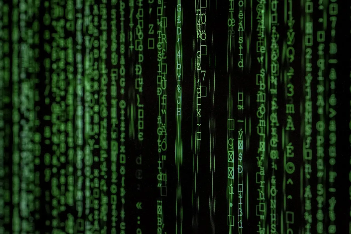 Green lines of code on a dark screen