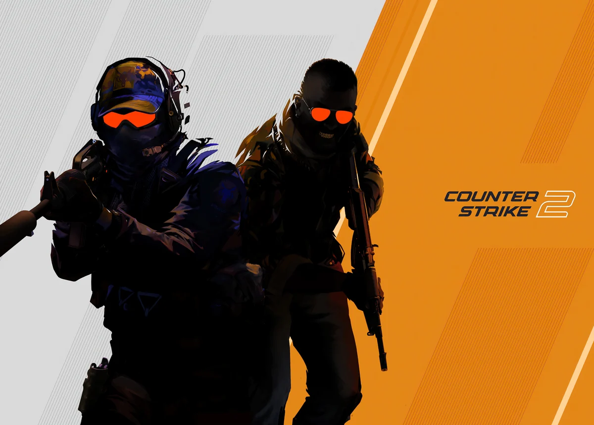Offizielles Counter-Strike-2-Artwork mit einem CT- und einem T-Operator
