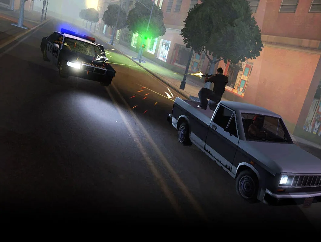 MTA:SA police chase on a Los Santos street
