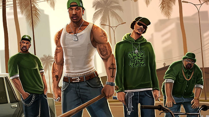 GTA San Andreas multiplayer roleplay scene on an SA-MP server